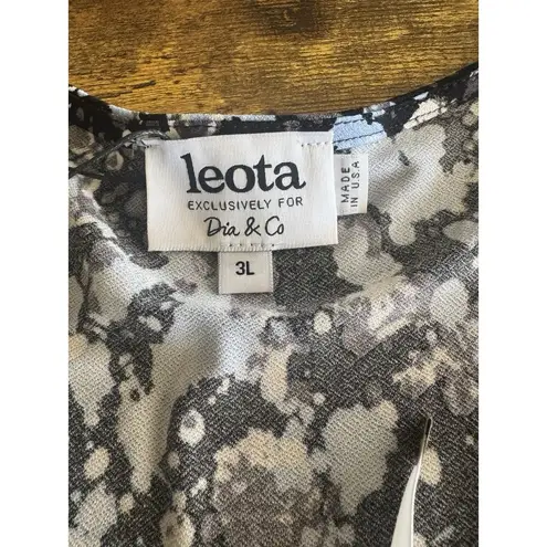 Leota Women’s Blouse Sz Plus 3L Short Sleeve Floral Boho Chic Bohemian Casual