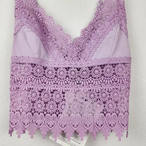 Charo Ruiz Ibiza Dana Top Tank Crochet In Malva Purple Size Small NWT