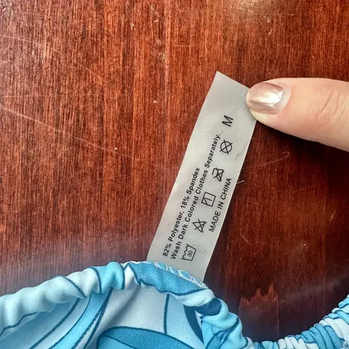 SheIn NWOT  bandeau High Rise Cheeky Side Tie Bikini Set Size Medium