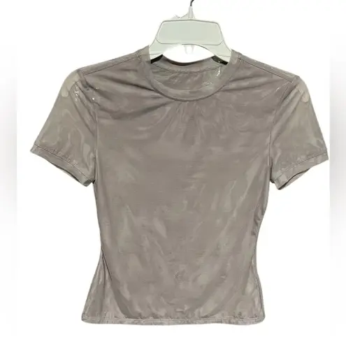 SIR. Jacques Mesh Fitted Tee Silver Size 2