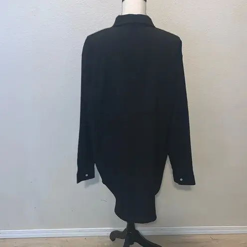 Black Long Sleeve Button