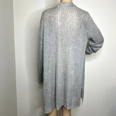 Soft Surroundings Gray Knit Open Cardigan Sweater
