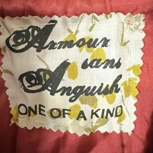 Vintage 70s Velvet Lace Reworked Whimsical Dainty Jacket Size Small Brown