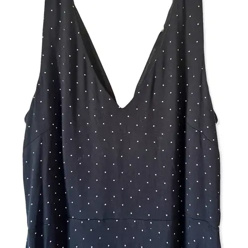 Loft  V-Neck Midi Sleeveless Polka Dot Dress