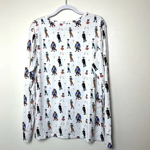 Sweet P Baby Co Women's 2XL Disney Princes & Pajama Top Long Sleeve Bamboo White Size XXL