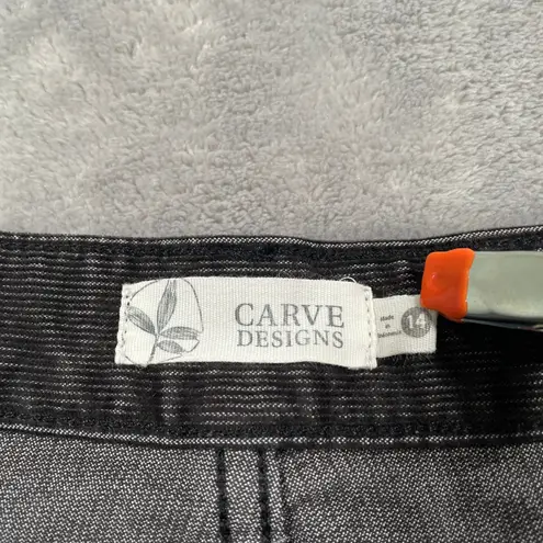 Carve Designs Short Women 14 Black Corduroy Cut Off Classic Casual Beach Coastal