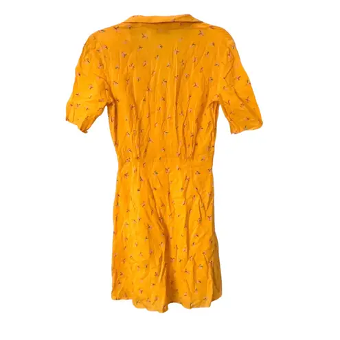 & Other Stories & OTHER STORIES‎ Floral Collared Skater Dress Yellow Sz 4