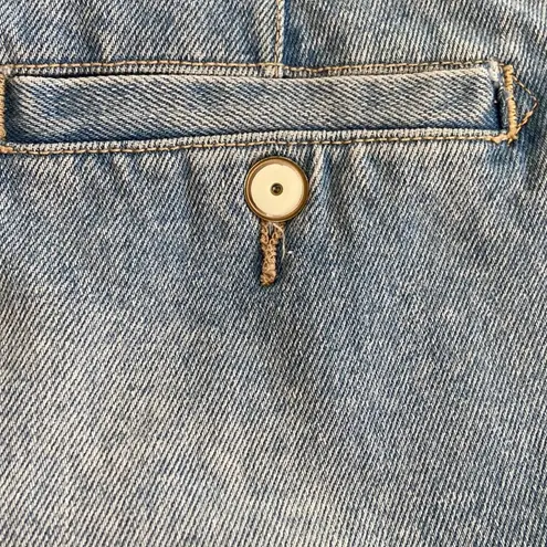 Rafaella Vintage High Rise Light Wash Denim Shorts Size 10