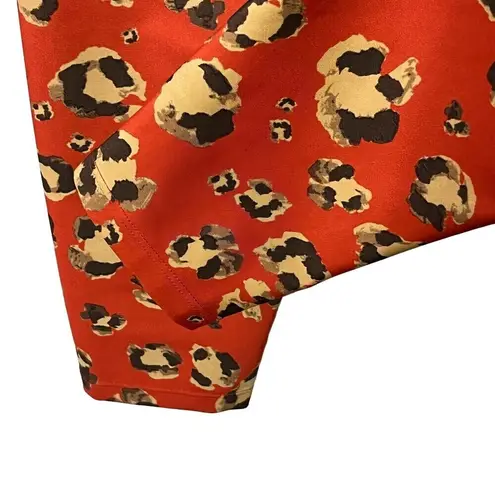 Carbon 38 Womens Printed High Rise 7/8 Legging Orange Animal Camo Size Small