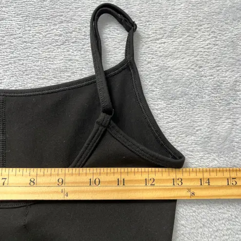 Qinsen Jumpsuit Sleeveless Flare Leg Black Nylon Spandex One Piece Romper Size 26