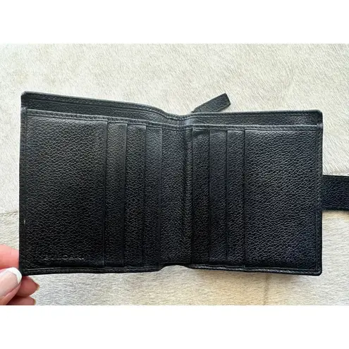 Authentic BVLGARI Black Leather Bifold Wallet