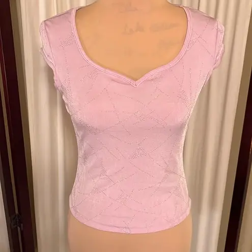 Finesse vintage sparkly top size medium Pink