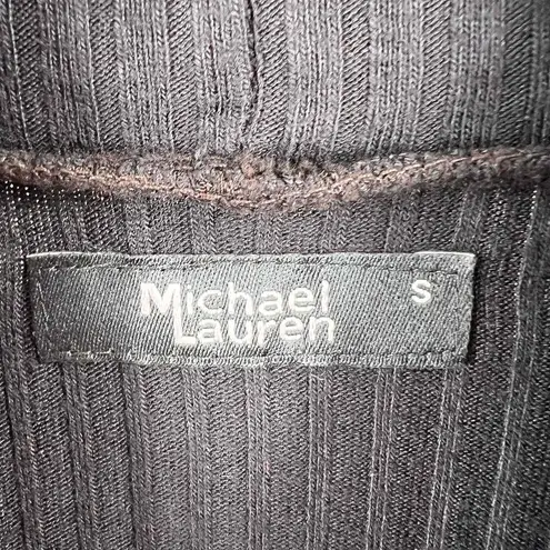 Michael Lauren Sweater Dress Black Ribbed Mock Neck Long Sleeve Tunic Small