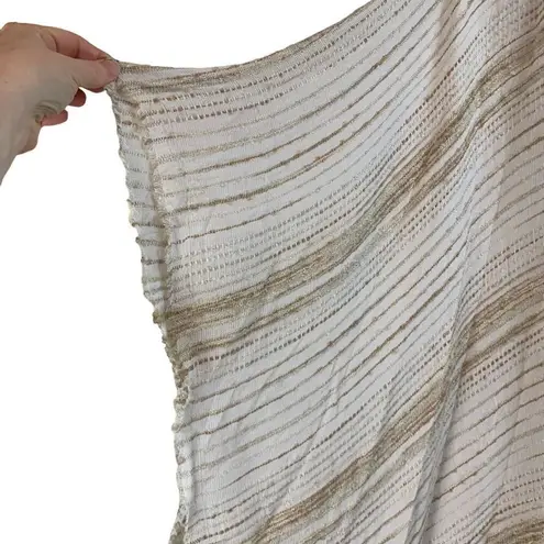 Mixit New Neutral Stripe Loose Knit Kimono Boho Cardigan Shrug Poncho One Size