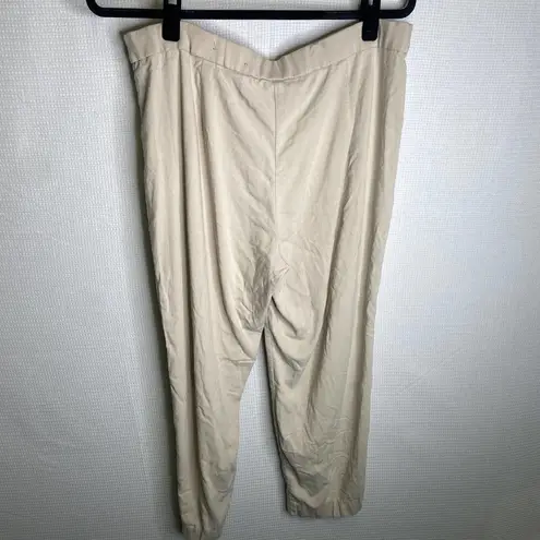 JM Collection | Stretchy Comfy Cream Large pants