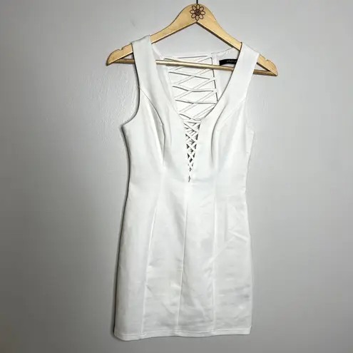 Ark & Co. White Caged Open Back Strappy Mini Dress