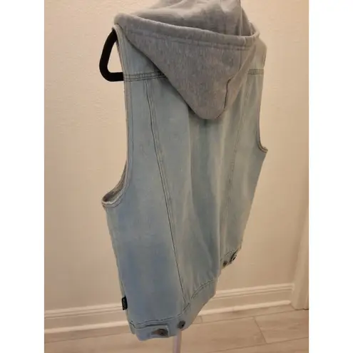Brooklyn Cloth Brooklyn Co With Hood Pockets Button Up Size S Jean Vest