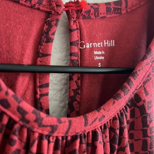 Garnet Hill Helia Knit Dress Pomegranate Geo Small