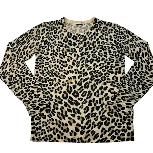 Equipment Femme Size XS Leopard Print Cashmere Crewneck Sweater Leopard Pullover