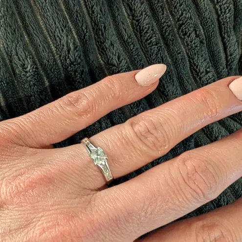 None NEW 925 Sterling Silver CZ Princess Solitaire Ring Engagement Wedding Valentine