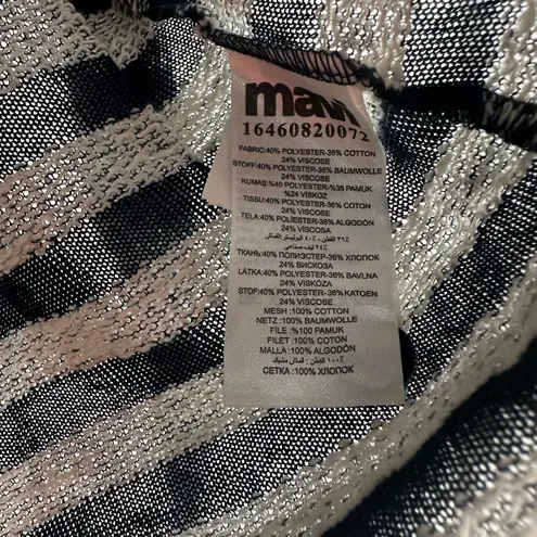 Mavi Size Small Sweater Navy & Gray Loose Knit Pullover Lightweight‎ Semi Sheer Black