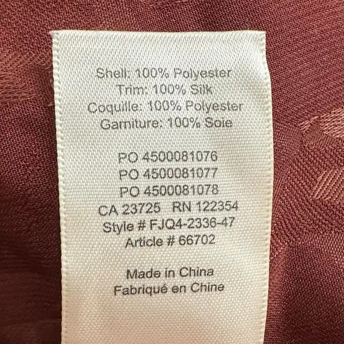 Wilfred Aritzia Silk Blend Rusty Red Sevres Blouse Top