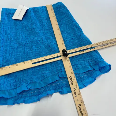 Faithfull the Brand Faithful the Brand Skirt Womens X Small Blue Esti Stretch Shirred Mini