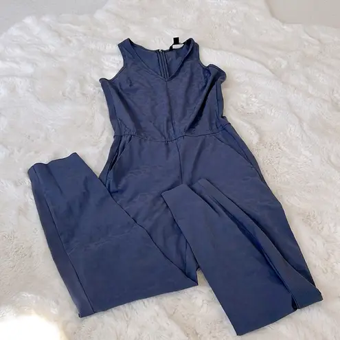 Athleta  Brooklyn Textured Jumpsuit Slate Blue