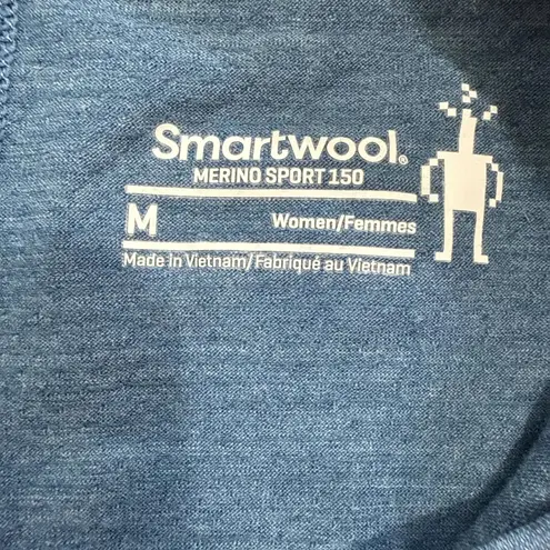 Smartwool Blue Preppy Gorpcore Hiking Intraknit Merino Wool BaseLayer Top Sz Med