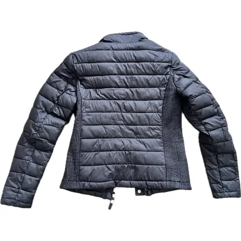 Superdry Original Fuji Black Puffer Jacket Womans Size US 6 Double Zipper