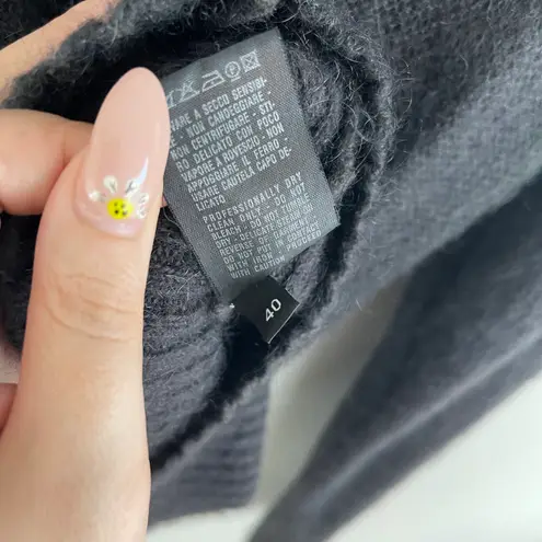 LOVE SEX MONEY Vintage Y2K Dark Brown Butterfly Coin Embellished Mohair Sweater Size M