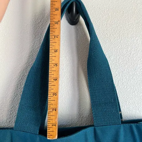 Barnes & Noble Canvas Tote Bag Teal 14" Shopper Book Bag Durable Reusable NEW Blue