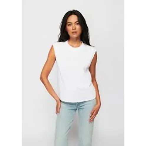 Nation Ltd Marina Tank in White Muscle Tee Top MINIMALIST Size Small S