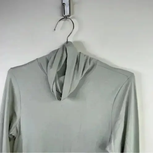 Universal Standard  Light Gray Jersey Turtleneck‎ In Mineral Grey