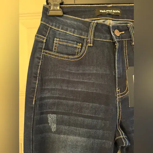 Black Pearl Denim Los Angeles Indigo Women’s Blue Distressed Skinny Jean Size 3