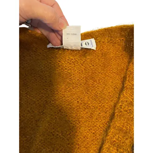 Vintage 80s Studio by Michelle Stuart Mohair Wool Floral Cardigan M Yellow Size undefined