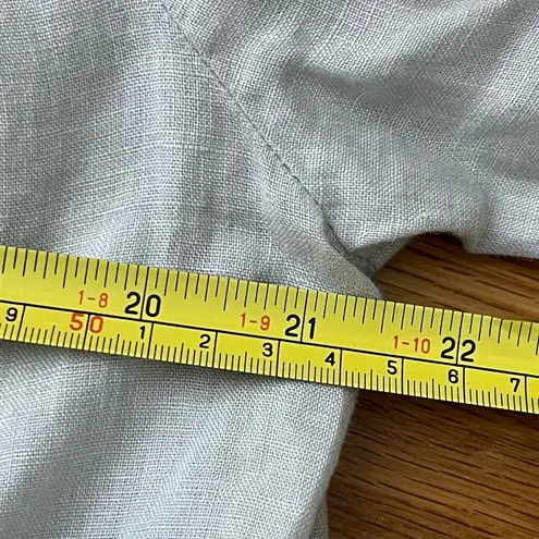 CP Shades Dress Size Medium Light Gray Linen Made In USA Beach Coastal Resort