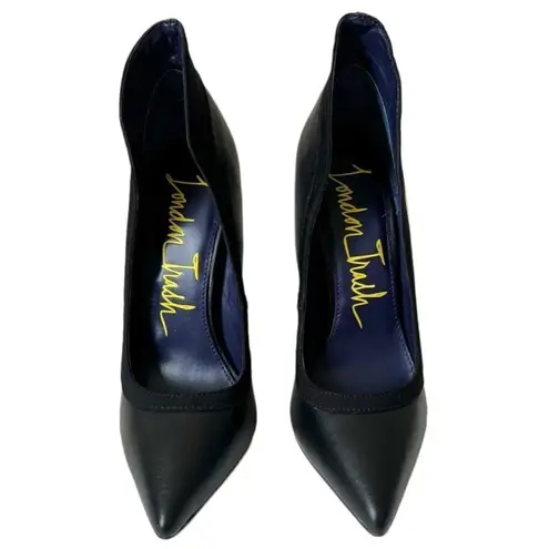 London Trash Domina Pointed Toe Collar Purple Bottom Heels