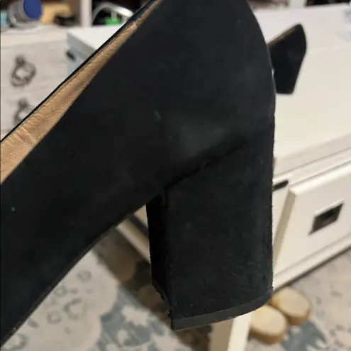 M. Gemi Lettura Block Heel buckled Fringe Loafer size 37 made in Italy leopard Black