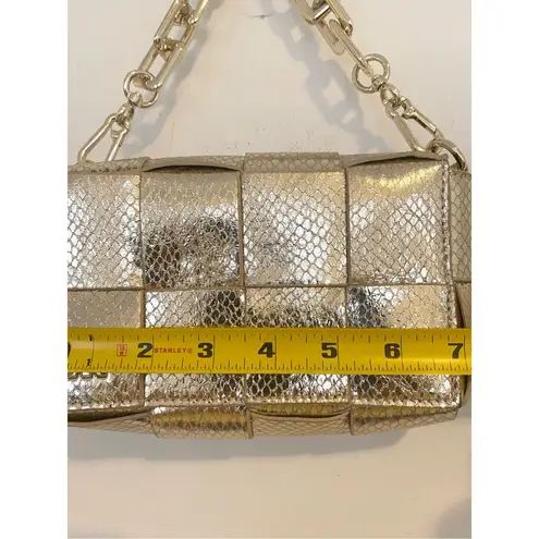 Steve Madden  Woven Metallic Snake Clutch Bag NWOT