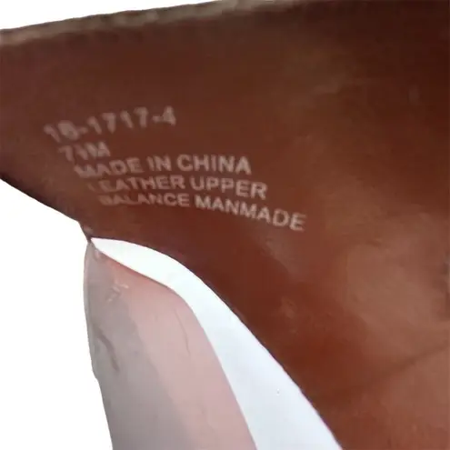 Chadwick's Chadwick’s Women's Brown Leather T-Strap Wedge Sandals Size 7.5