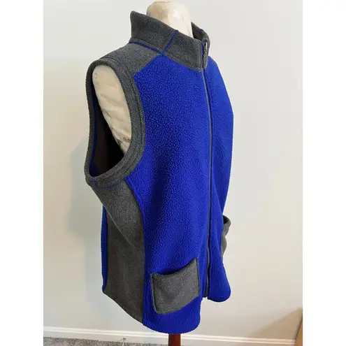 Susan Graver Weekend Faux Fur Colorblock Vest Large