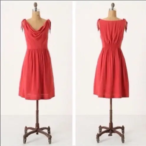 Anthropologie ✨ Maeve Tied Down Drape Cowl Neck Sz 6 Dress✨