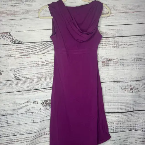 prAna Women's Alana Dress Purple Hooded Sleeveless Athletic SM