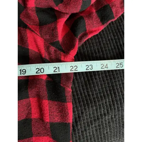 Blair Flannel Shirt Red/Multi Plaid Long Sleeve Shark Hem Size XL Button Up - Image 6