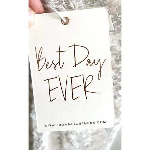 Show Me Your Mumu  Anderson Maxi Dress Ivory Shimmery Sequins XS NWT
