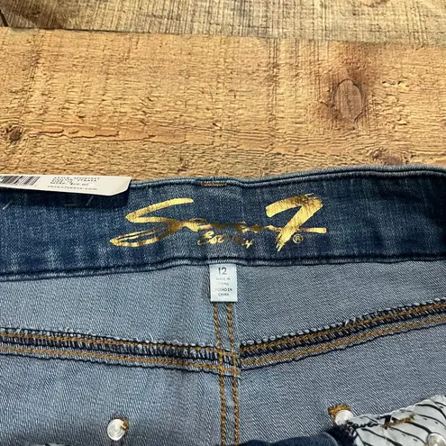 Seven7 NEW Women's Distressed Denim Tummyless High Rise Skinny Jean Sz 12