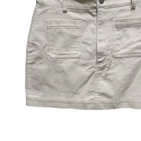 Double Zero  High Rise Corduroy Pencil Skirt Cream Size  Small