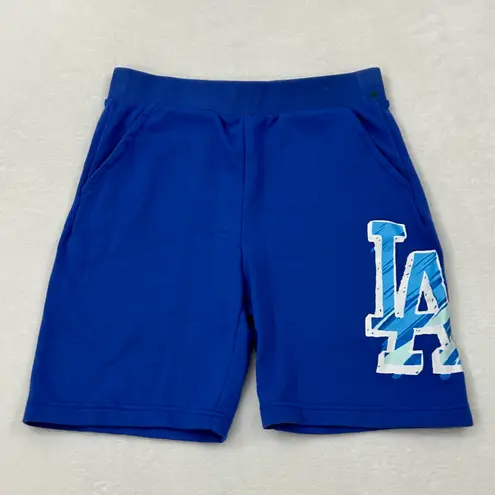 Mlb Vintage Los Angeles LA Dodgers Blue Lounge Sweat Shorts Girls 28 waist size