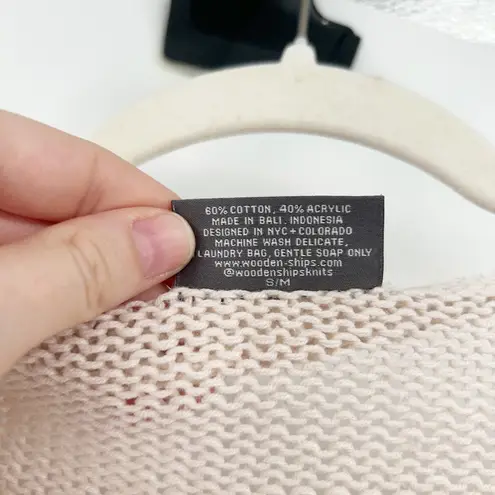 Wooden Ships Womens Oversized Slouchy Loose Knit Striped Sweater Top Size S/M